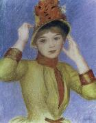 Pierre Renoir Bust of a Woman with Yellow Corsage France oil painting artist